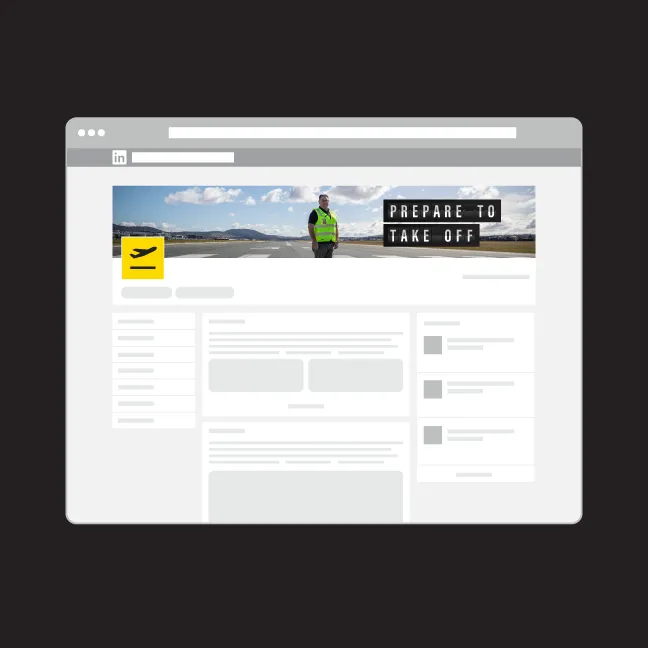The My Airport Career LinkedIn page featuring branded assets