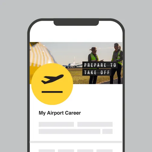 The My Airport Career social media page featuring branded assets